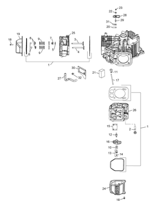 Kohler Kt735-3012 Head, Valve And Breather Diagram and Parts List for XT2-LX46KH (13WQA1CT010)(2015) Cub Cadet Lawn Tractor